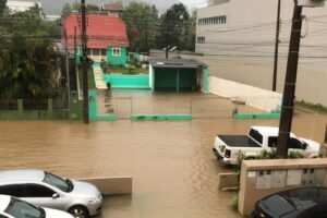 Rio do Sul registra diversas ruas com alagamentos após chuvas de quinta-feira